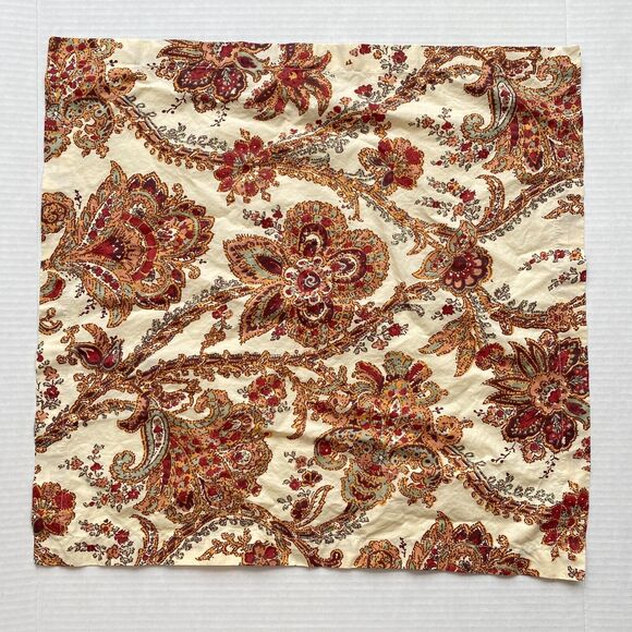 Pottery Barn Napkins Table Kitchen Dining Decor Floral Paisley Square Set of 2 - Picture 7 of 10